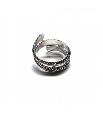 R002199 Handmade Sterling Silver Ring Dragon Genuine Solid Stamped 925